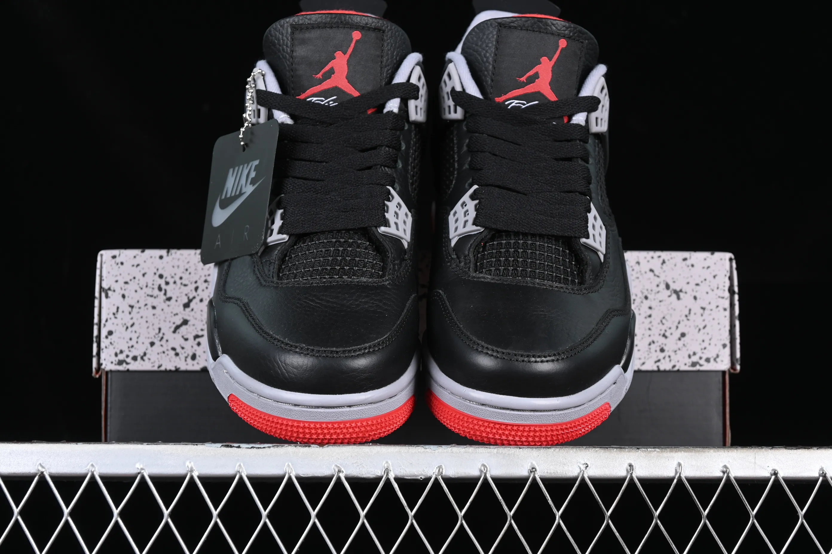 All categories Air Jordan Jordan series basketball shoes Air Jordan 4 P version Air Jordan 4 Retro "Bred Reimagined" AJ4 Joe 4 black red FV5029-006